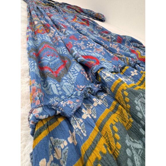 New ANGIE Women's Size S Boho Dress With Geometric Print & Ruffle Hem - Picture 9 of 12